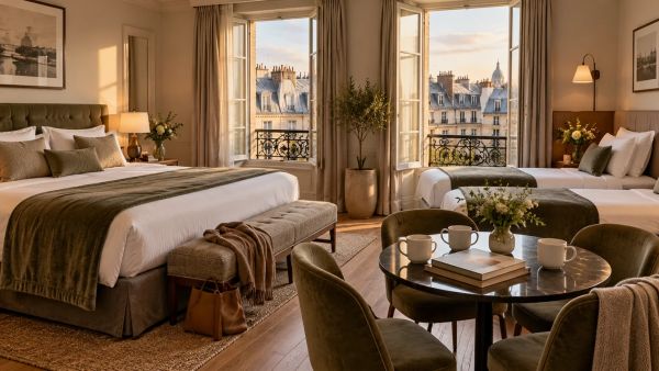 Top 5 hôtels parisiens idéaux pour un séjour confortable à 4