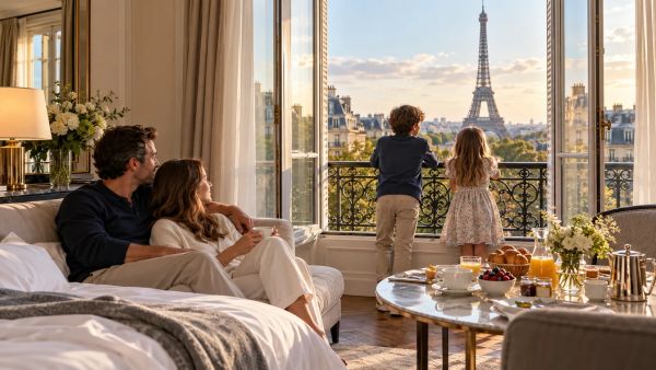 Top 5 hôtels parisiens idéaux pour un séjour confortable à 4