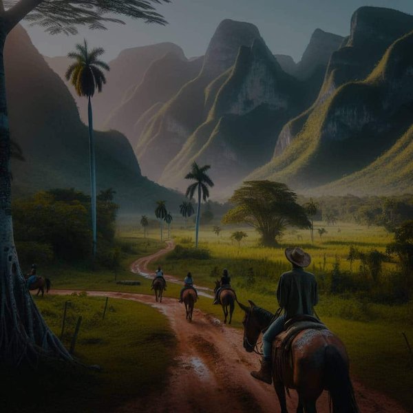 Où faire une randonnée à cheval dans la vallée de la Viñales à Cuba ?