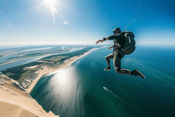 Saut en parachute à Arcachon : frissons garantis